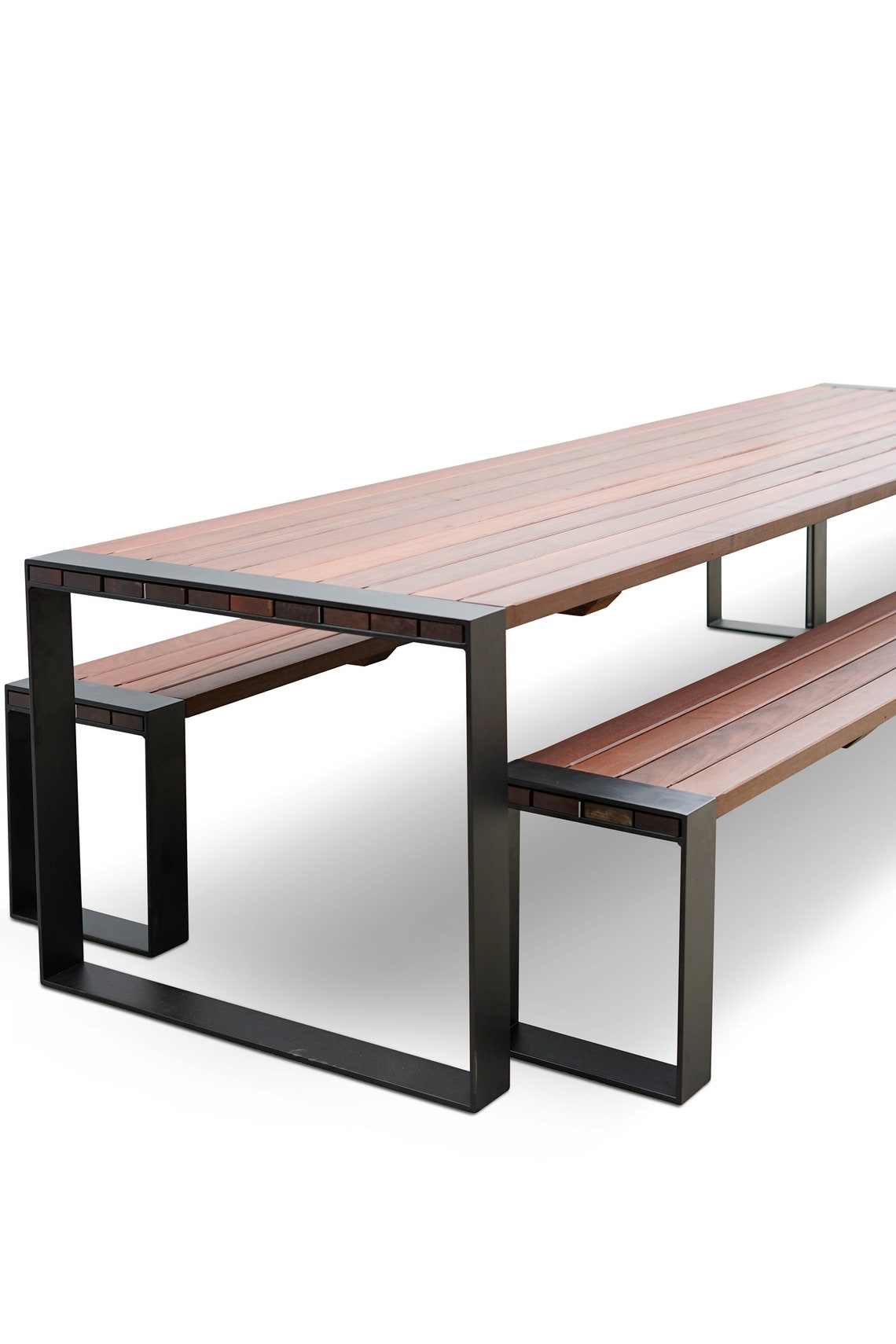 Modern Outdoor Wood Bench Patio Dining Bench Modern Patio Etsy