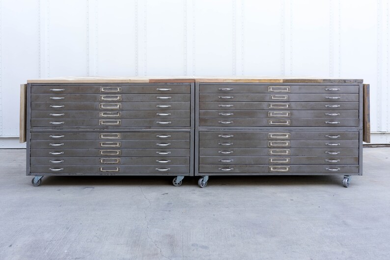 Industrial Coffee Table Chevron Coffee Table Flat File