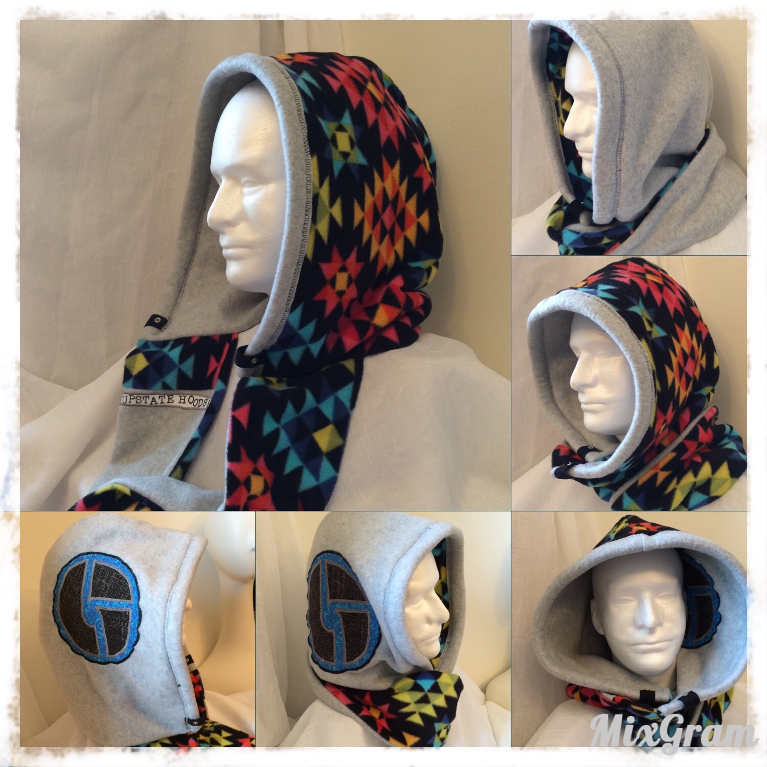 Fleece Infinity Hood Fully Reversable, Multicolored, Machine Washable