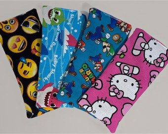 Kids Lavender Eye Pillow - Flaxseed Rice Filled - Calming Aromatherapy - Character Prints - Reusable Relaxation Gift