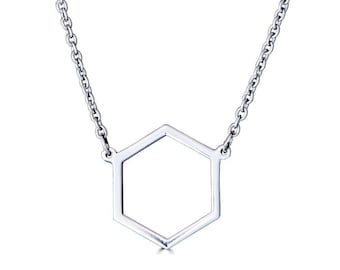 HEXAGON Necklace / Deidreamers Sterling Silver