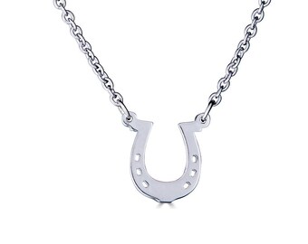 LUCKY HORSESHOE Necklace / Deidreamers .925 Sterling Silver / Dainty & Delicate Minimalist Jewelry