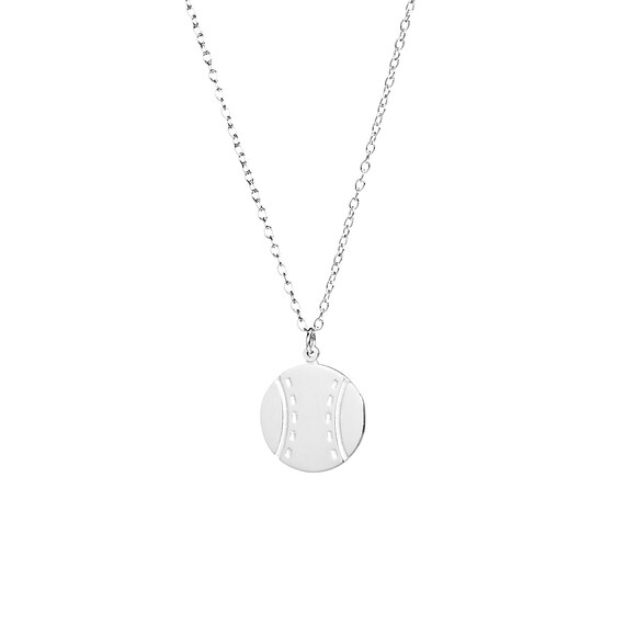 Baseball Necklace / Sterling Silver / 14k Gold over Silver / Etsy