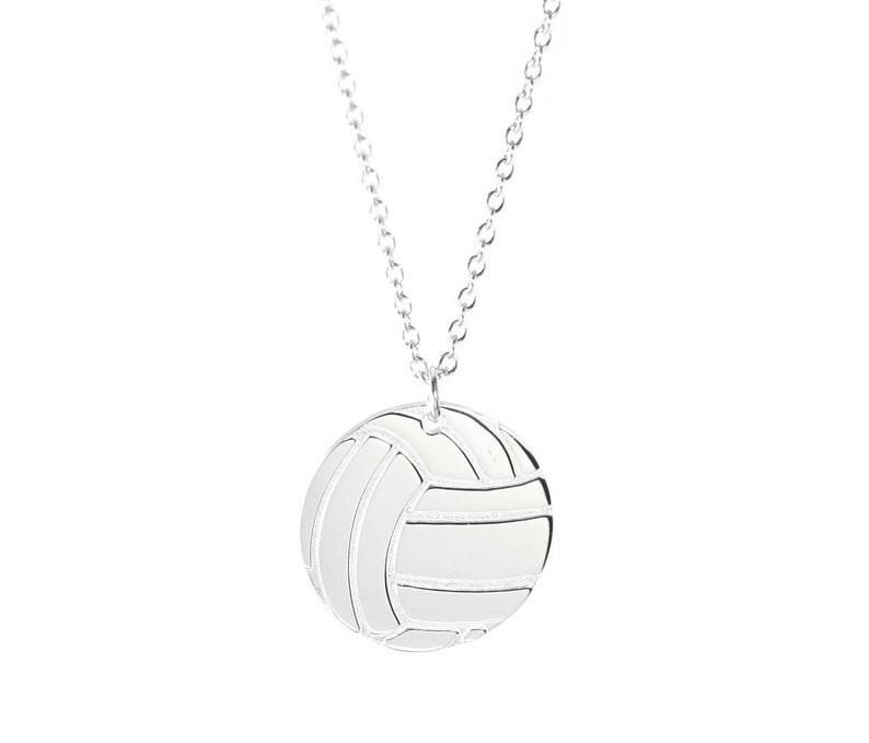 Volleyball Necklace / Sterling Silver / 14k Gold over Silver / Etsy