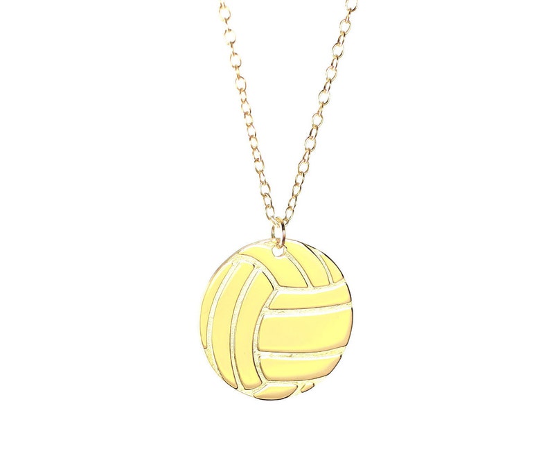 Volleyball Necklace / Sterling Silver / 14k Gold Over Silver / Etsy