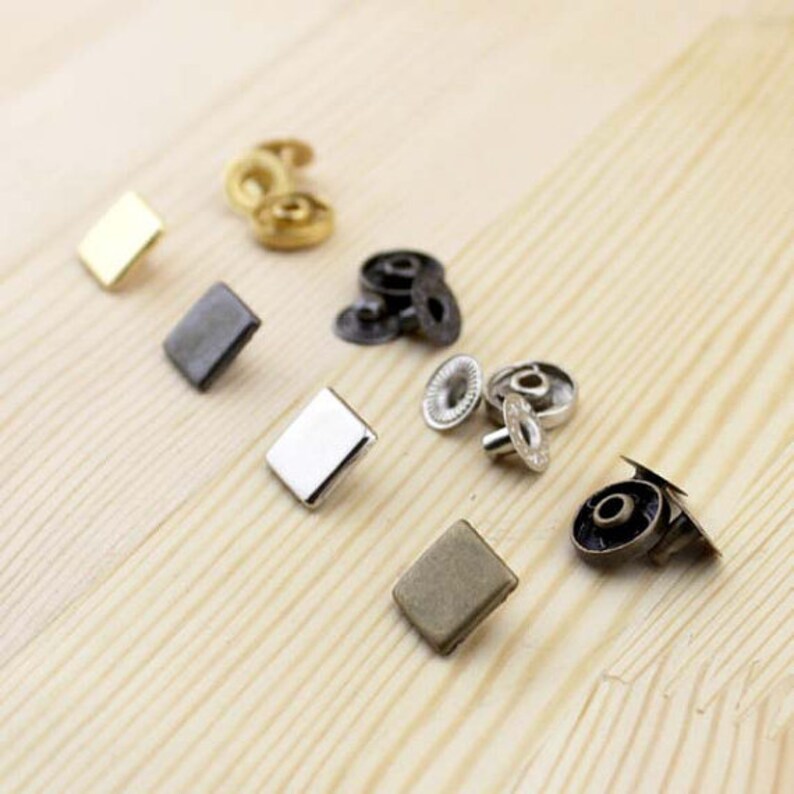 20sets 12mm Copper Snap Fastener Square Rivet Studs Clothing Etsy