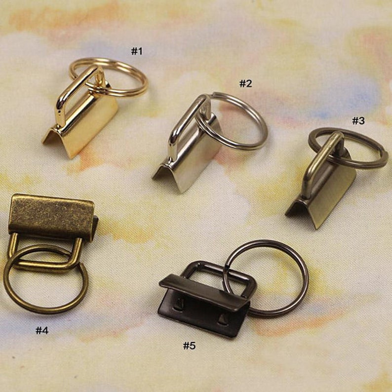 Keychain Supply Key Fob Hardware with Key Rings 25mm 10 sets 1inch Handle Strap Accessories Key Clip Clasps Buckle diy Fabric Crafts