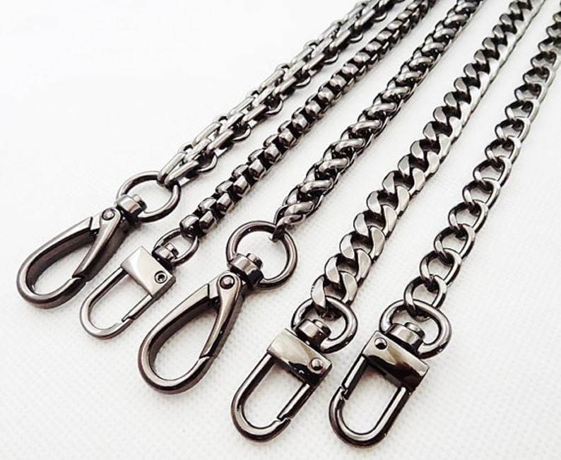 12mm Gunmetal Bag Chain Metal Crossbody Strap Replacement Etsy