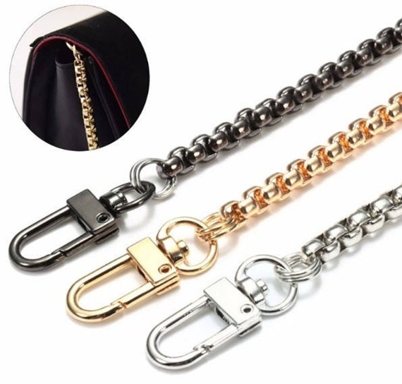 Leather Strap Chain Purse Shoulder Bag Crossbody Chain Replacement Gold//Silver