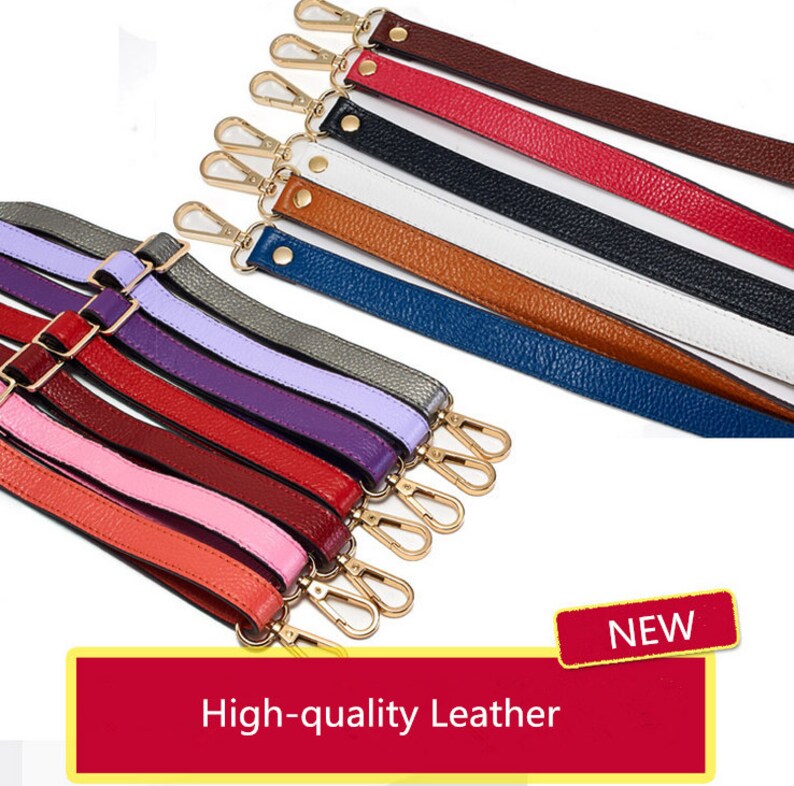 Genuine Leather Purse Strap Adjustable Crossbody Shoulder Etsy