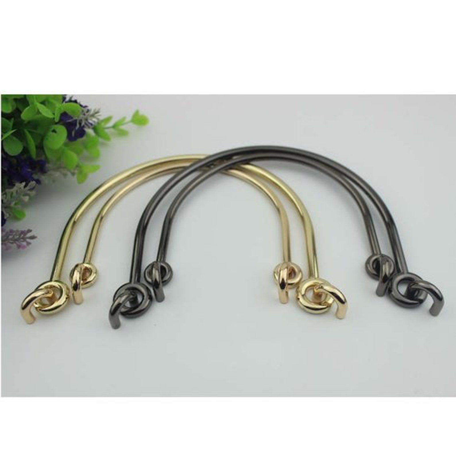 1pair Metal Purse Handles Handbag Handbars Handcraft Leather Etsy