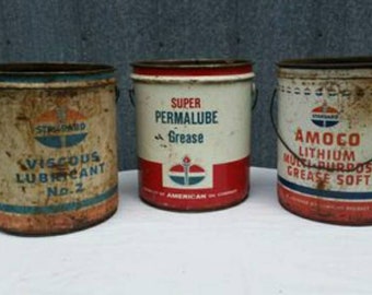 Vintge Amaco Standard Petroleum Oil 5 gallon can bucket garage decor petroliana
