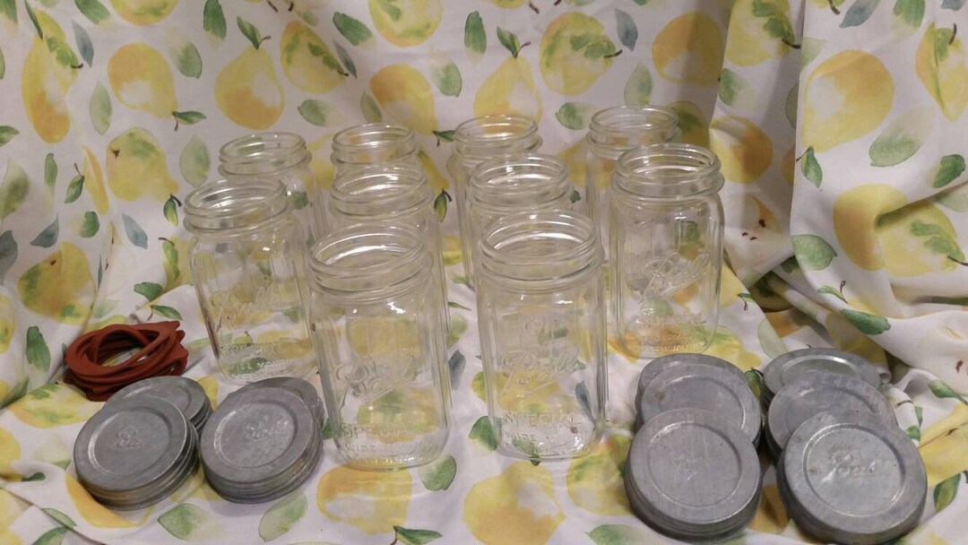 Antique Ball Mason Preserving Canning Jars Zinc Lids Quart Etsy