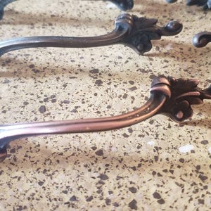 Antiqued Copper French Provincial Ornate Drawer Pull 3&quot; Center