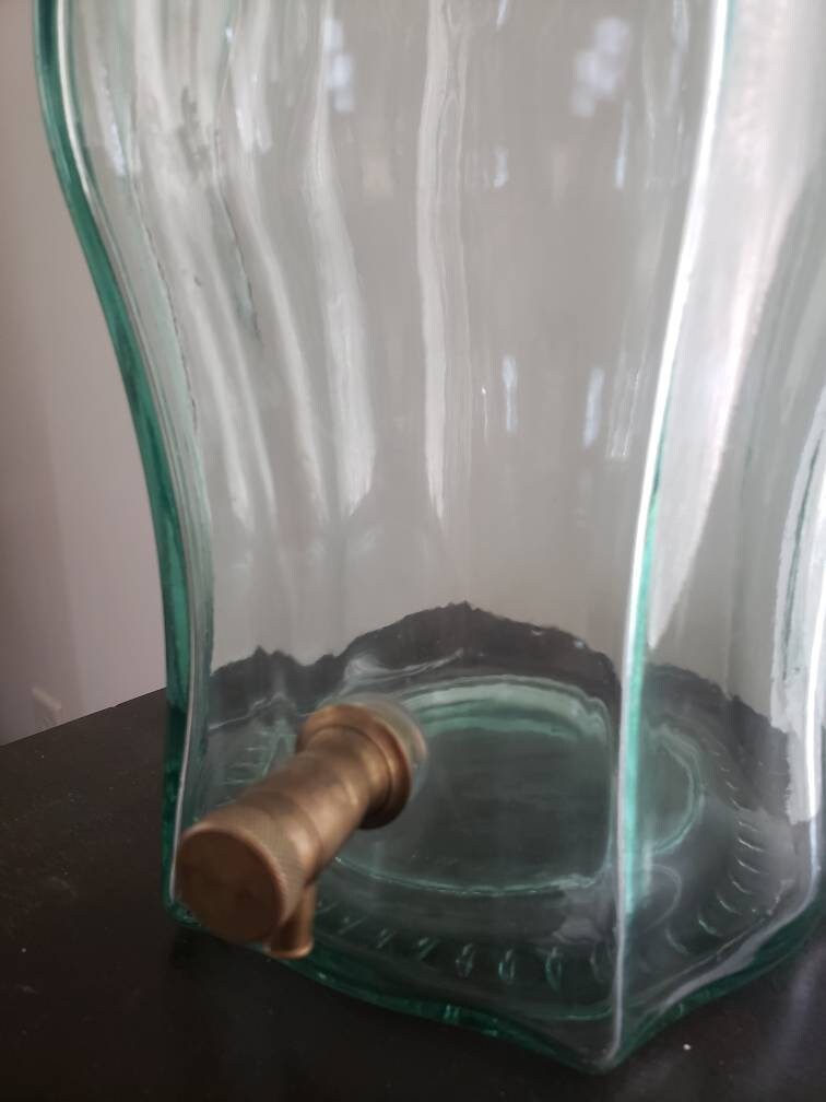 Vintage Italy SVE 2.5 Gallon Green Glass Beverage Dispenser W/ Etsy