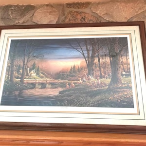 Spring Fishing, Terry Redlin Custom Framed 42x29 Signed Lithograph Print