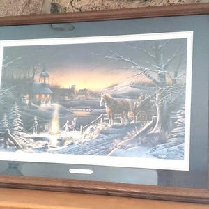 Sharing the Evening 1993 Terry Redlin Custom Framed 31.5"x22.5" Signed Print