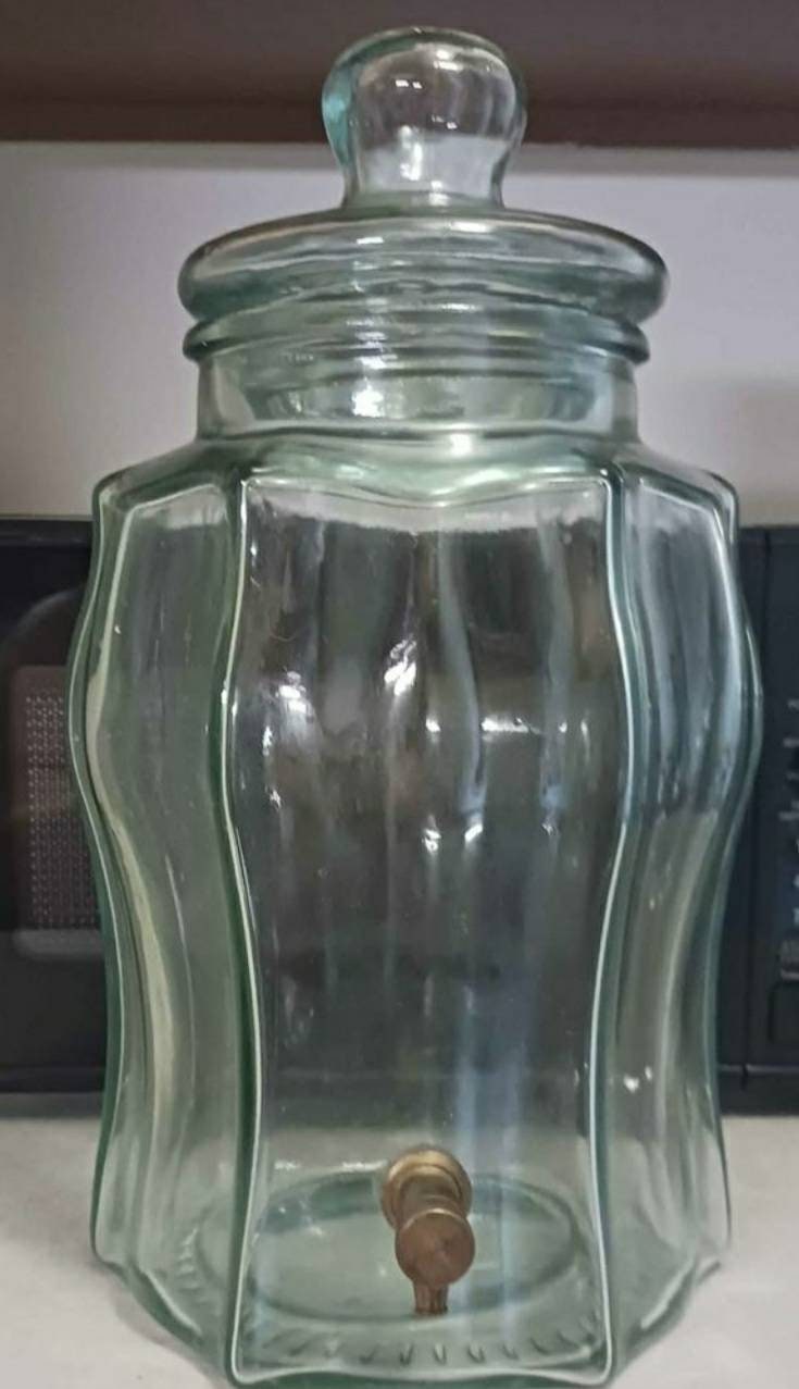 Vintage Italy SVE 2.5 Gallon Green Glass Beverage Dispenser W/ Etsy