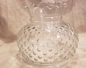 Beautiful Vintage Fenton replacement Hobnail clear glass lamp light shade