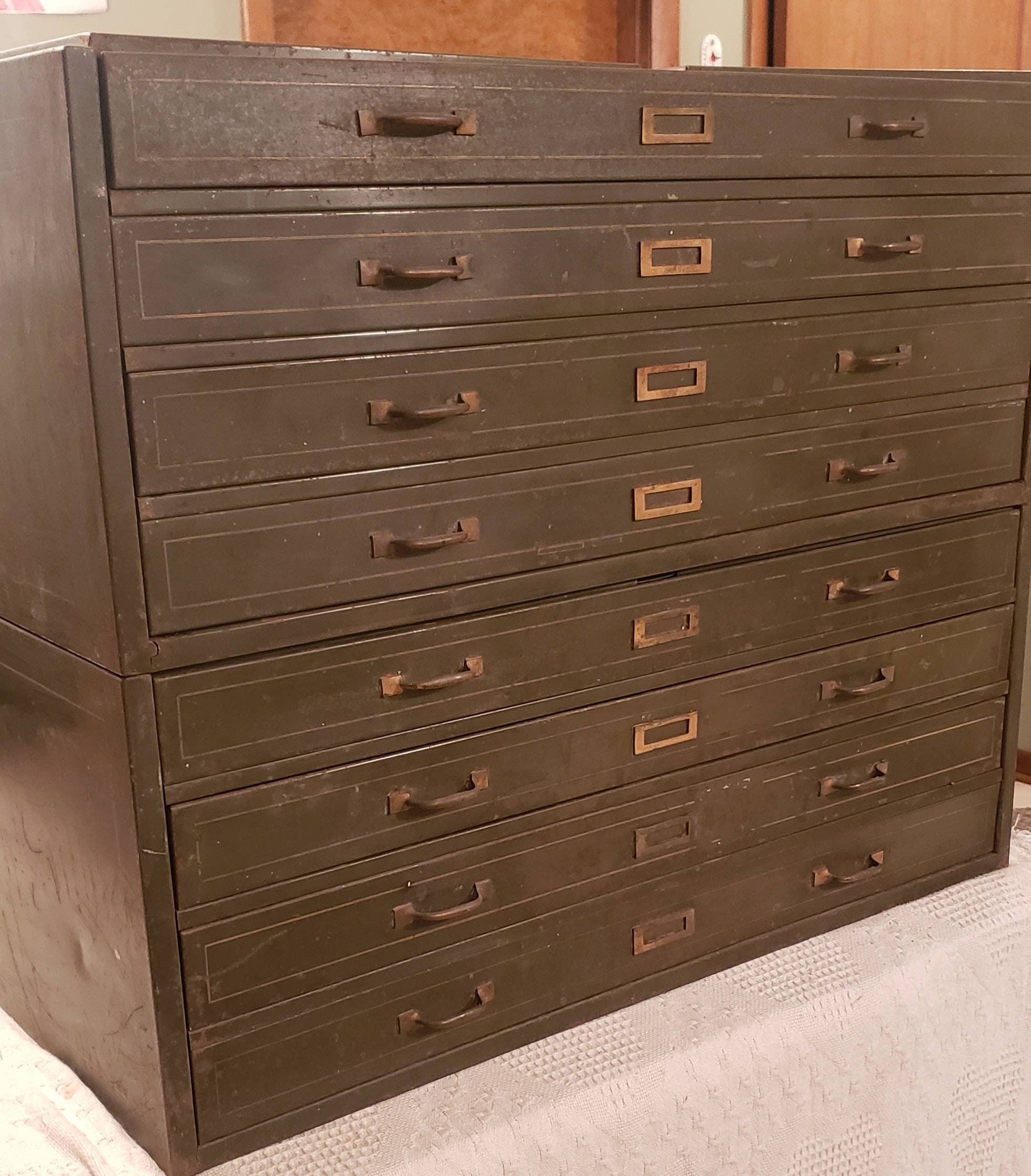 Vintage Globe Wernicke Steel 8-drawer Flat File Cabinet - Etsy