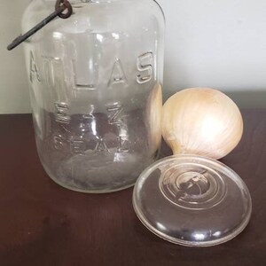 Vintage Hazel Atlas Quart Canning Jar Wire bail lid