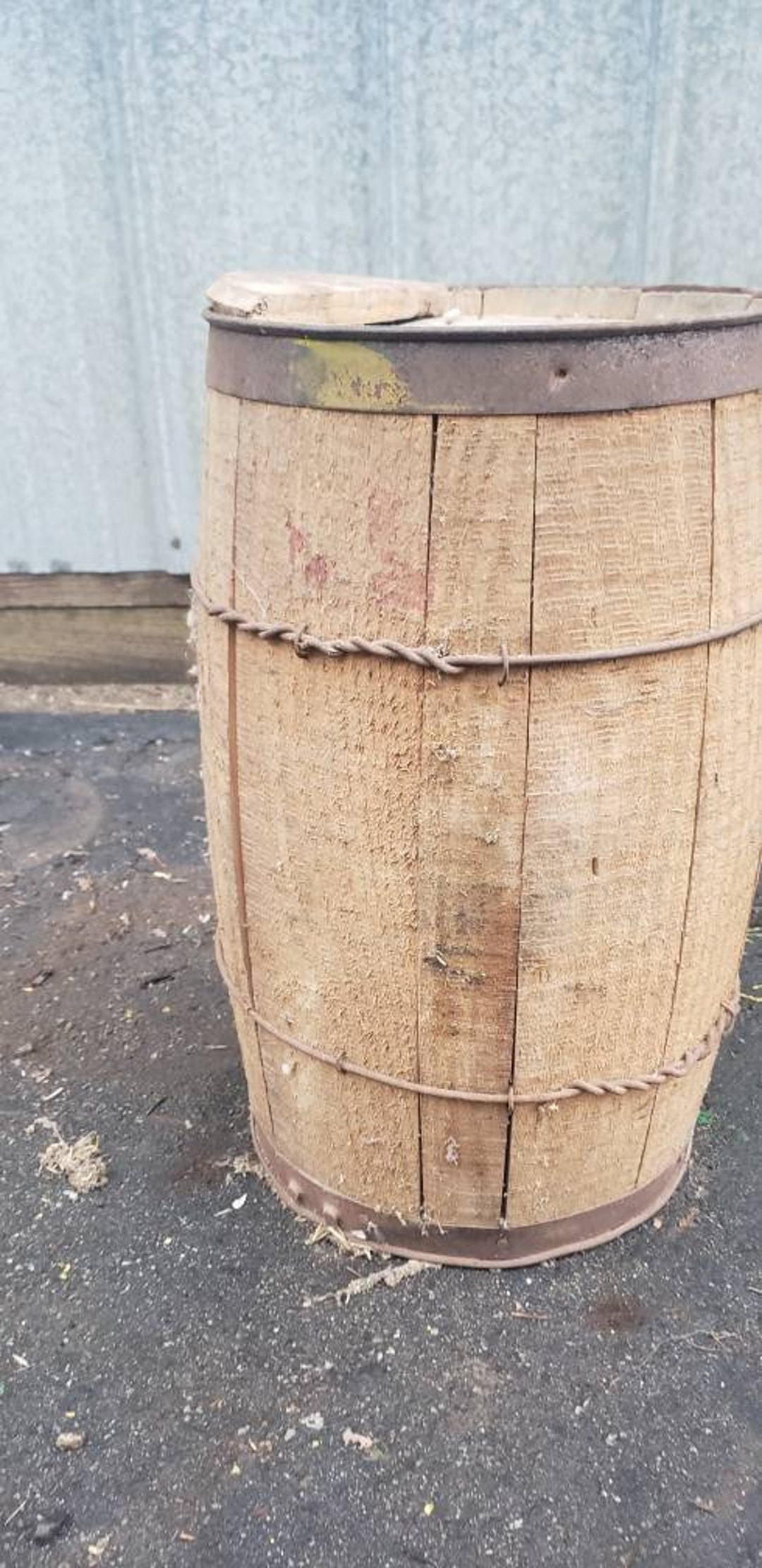 Antique Wooden Nail Keg 100 Pound Deluth Etsy