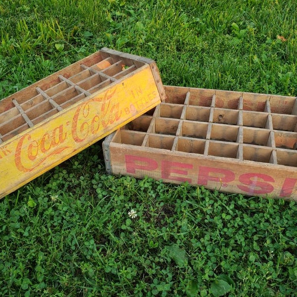 Antique Pepsi or Coke Wood Bottle Crate