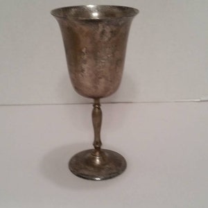 3 various Vintage Silver Wine Goblet Chalice