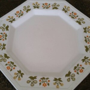 Vintage Octogan Johnson Brothers Ironstone Posy Serving Plate