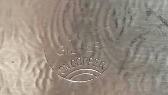 Vtg. World Silver on Copper Serving Tray Platter - Etsy