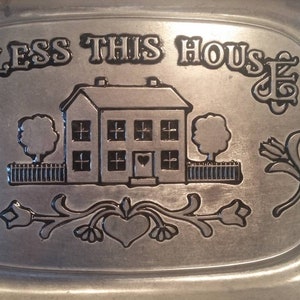 Vintage Wilton Bless This House Large Bread Tray.