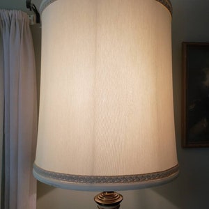 Vintage Classic by Diane linen silk covered mcm lamp shade