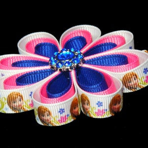 Kokarda do włosów Frozen, Anna z Frozen Flower Hair Bow, Frozen Hair Clip, Anna Hair Bow, Disney Frozen Hair Bow, Flower Loop Hair Bow