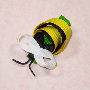 Bumblebee Hair Bow Clip, Bee Hair Bow, Bee Hair Clip, Honey Bee Hair Bow, Bumblebee Hair Clip, Bumblebee Ribbon Hair Bow