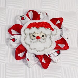 Christmas Hair Bow, Santa Hair Bow, Winter Hair Bow, Holiday Hair Bow, Xmas Hair Clip, XmasHair Bow