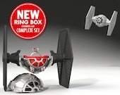 Star Fighter Ring Box - proposal ring box, engagement ring box, spaceship, sci-fi wars, ring case, wedding, marriage, bridal, geekery, geek