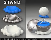 CLOUD STAND to the "Earth Planet Ring Box" engagement, proposal, wedding, marriage, matrimony, bridal, nuptials, espousal, case, jewel, dish