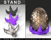 STAND for Dragon Egg Game of Thrones "style" Ring Box - proposal ring box, engagement ring box, ring case, wedding, marriage, geek, geeky