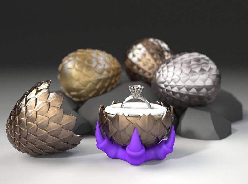 Dragon Egg Game Of Thrones Style Ring Box Etsy