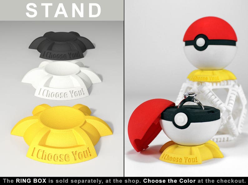 Stand For Pokeball Pokemon Go Ring Box Proposal Engagement Etsy Hong Kong