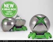 X Ring BOX - Engagement Ring Box for a Gamer Proposal or Wedding - Geek Jewelry and Ring Bearer Box for Xbox Playstation and Video Game Fans