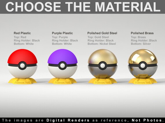 Pokeball Pokemon Go Style Ring Box Proposal Engagement Ring Etsy Singapore