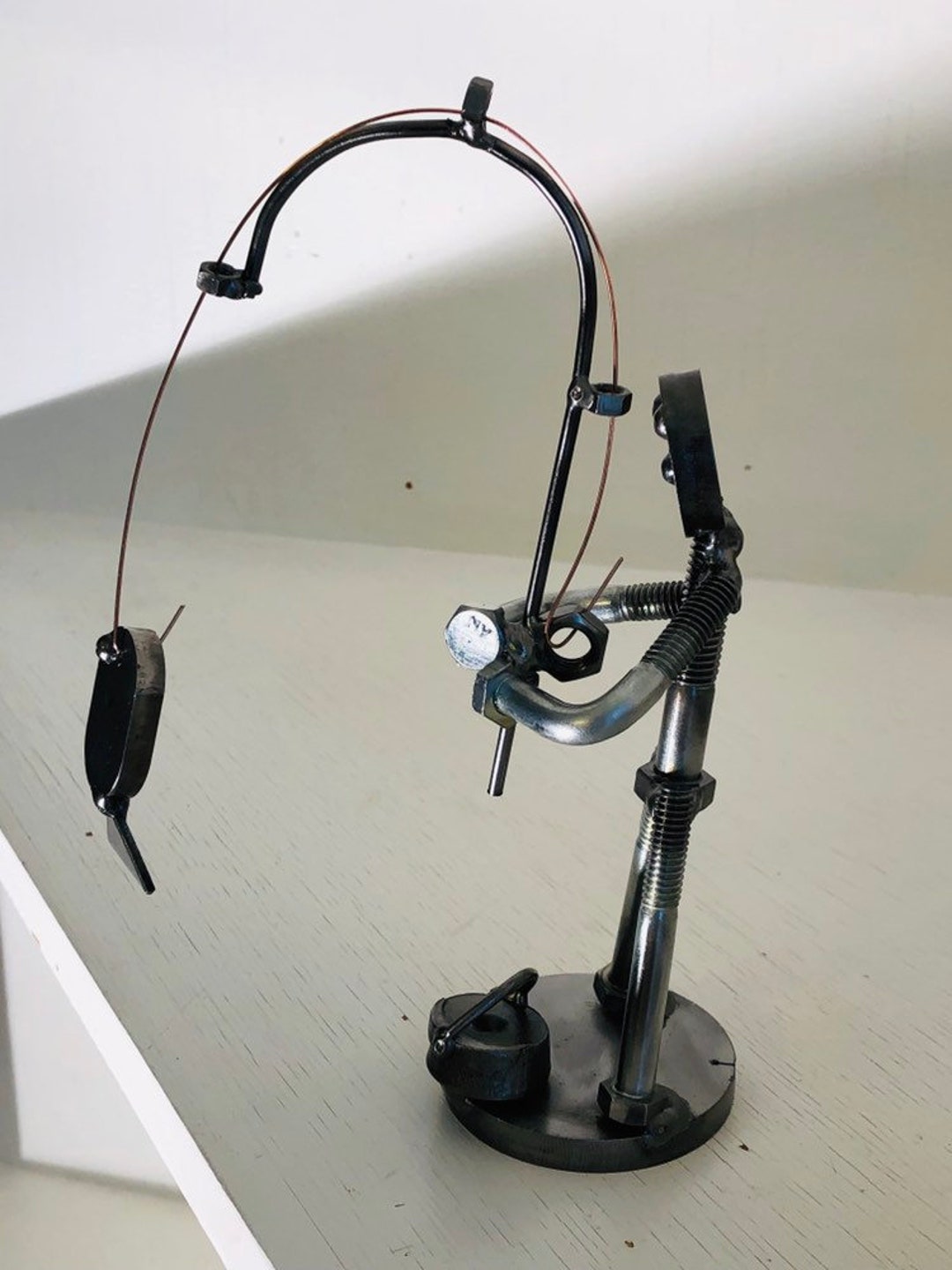 Metal Art Fisherman Etsy