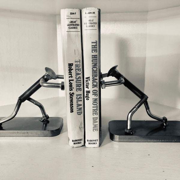 bookends/recycled metal book ends