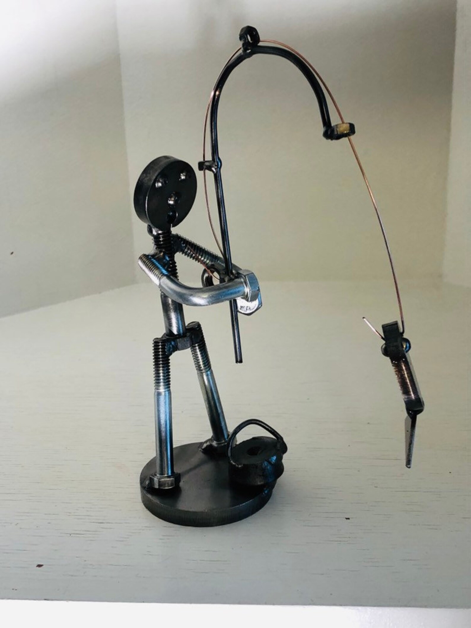 Metal Art Fisherman Etsy