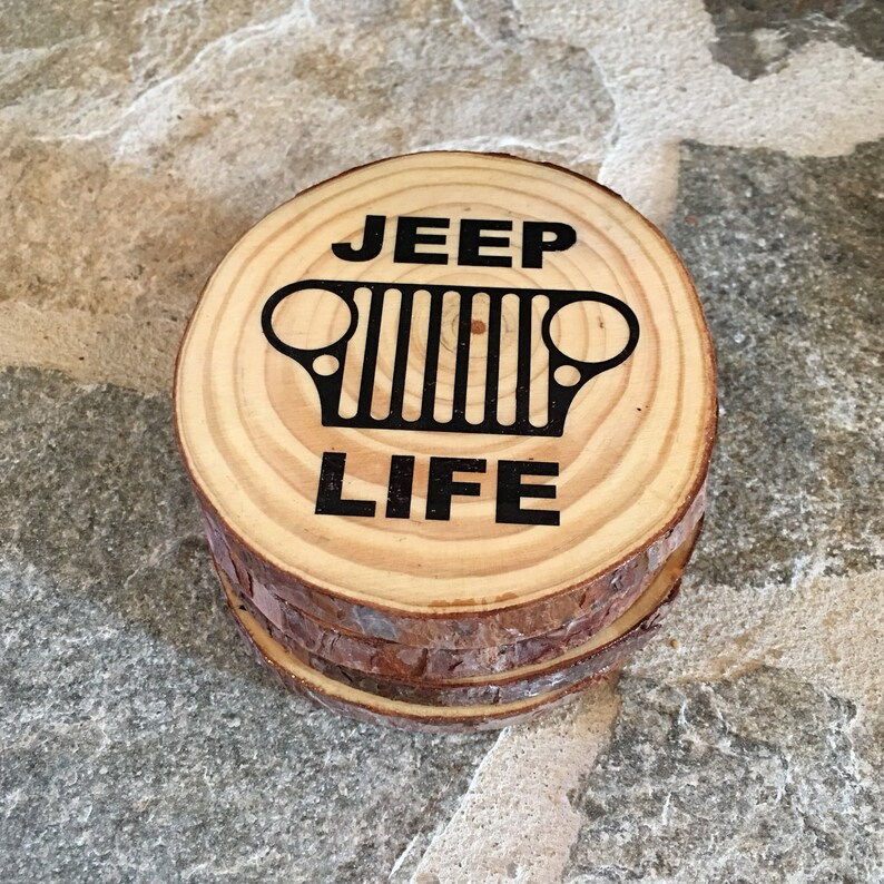 Jeep Life Wood Coaster | Etsy