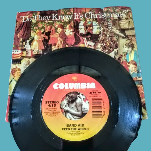 Do They Know It's Christmas? ~ 45 RPM Record ~ Feed The World by Band Aid