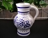 Stoneware Pitcher - Salt Glazed Pottery - Ceramic Wine Pitcher - German Ceramic Vase