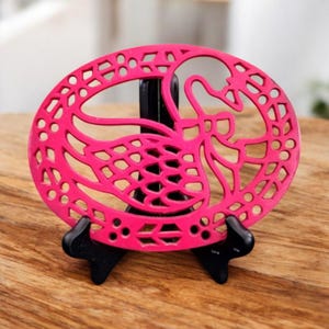 Red Duck Trivet ~ Wrought Iron Hot Plate or Plant Stand