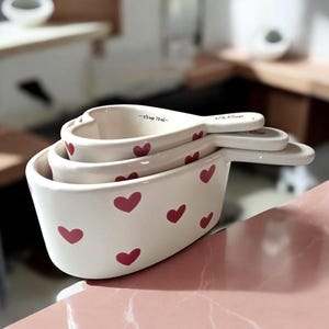 Heart Shaped Nesting Measuring Cups ~ Valentine’s Day Heart